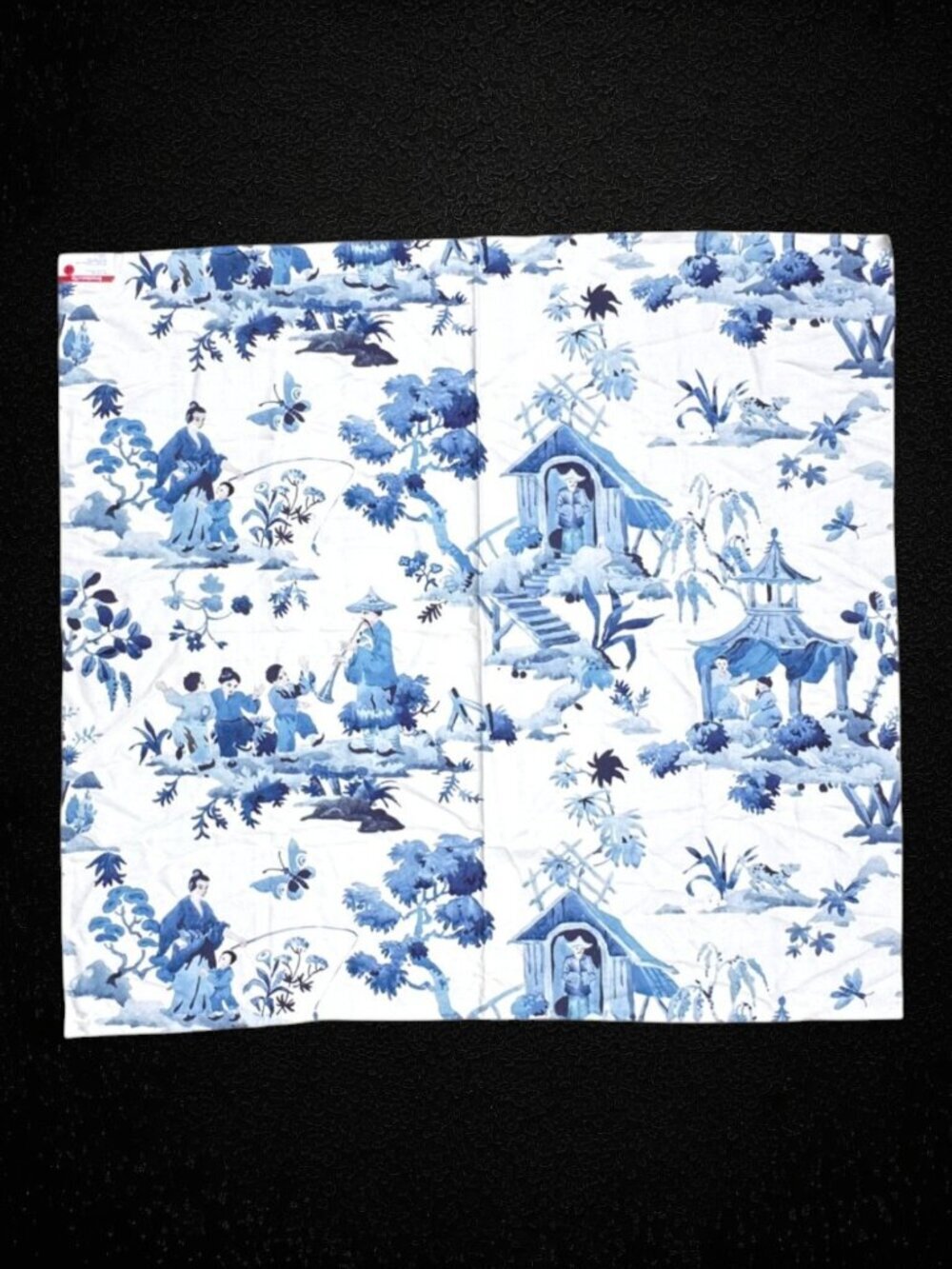 Brunschwig & Fils Discontinued Swiss Made Luang Meadow Blue Chinoiserie Fabric